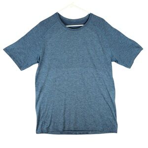 Lululemon Shirt Men XL Blue Metal Vent Tech Seamless Training Stretch Tshirt